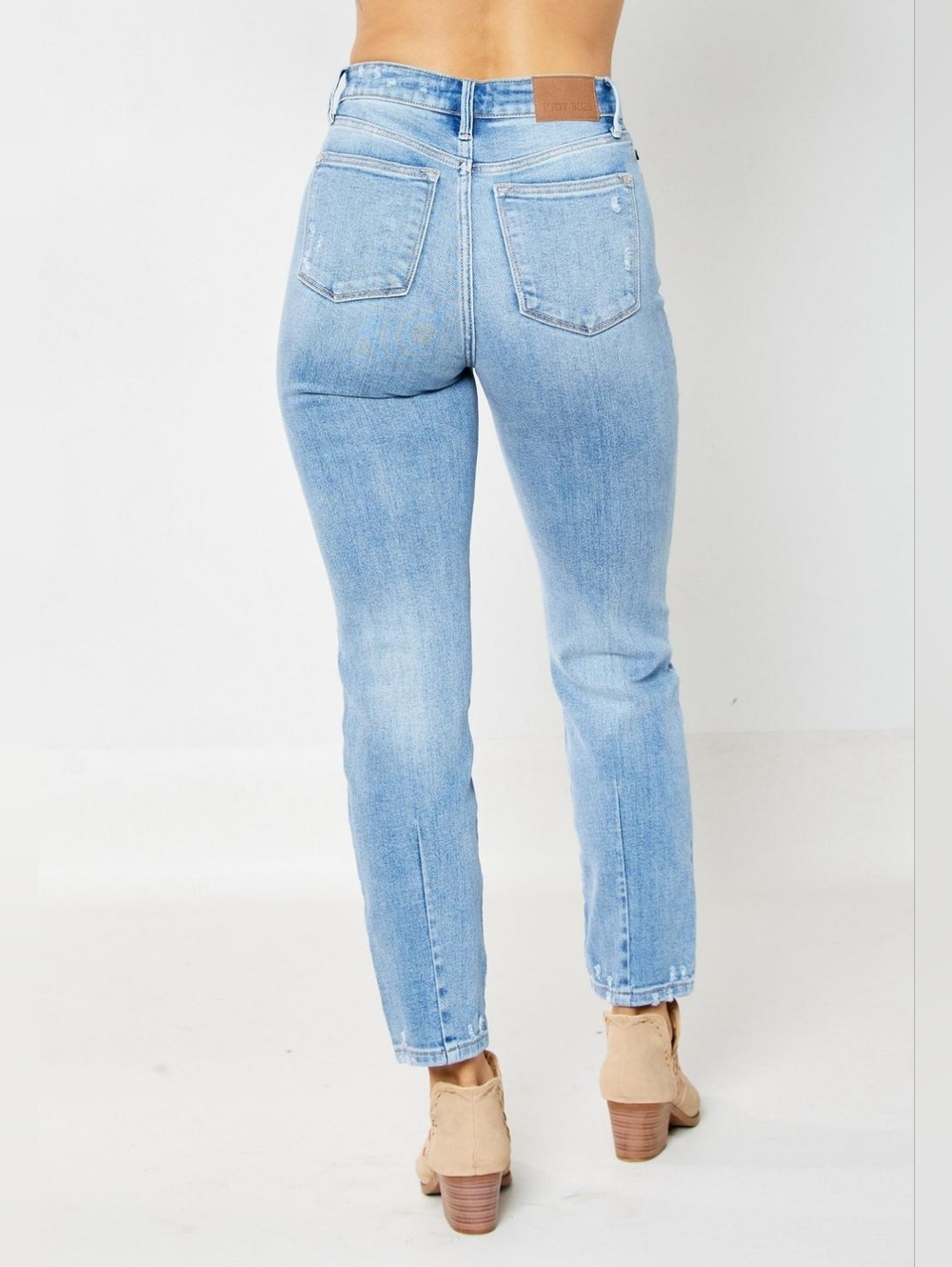 Judy Blue High Waist Destroy & Back Hem Dart Slim Denim Jean JB82590 11 / 30